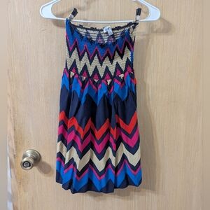 Colorful Chevron Mini Dress Or Tube Top